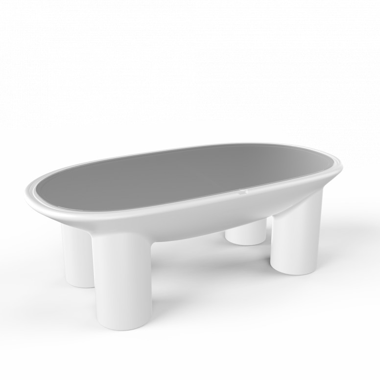 Стол BERKANO SLON со стеклом Snow White 2025 г.