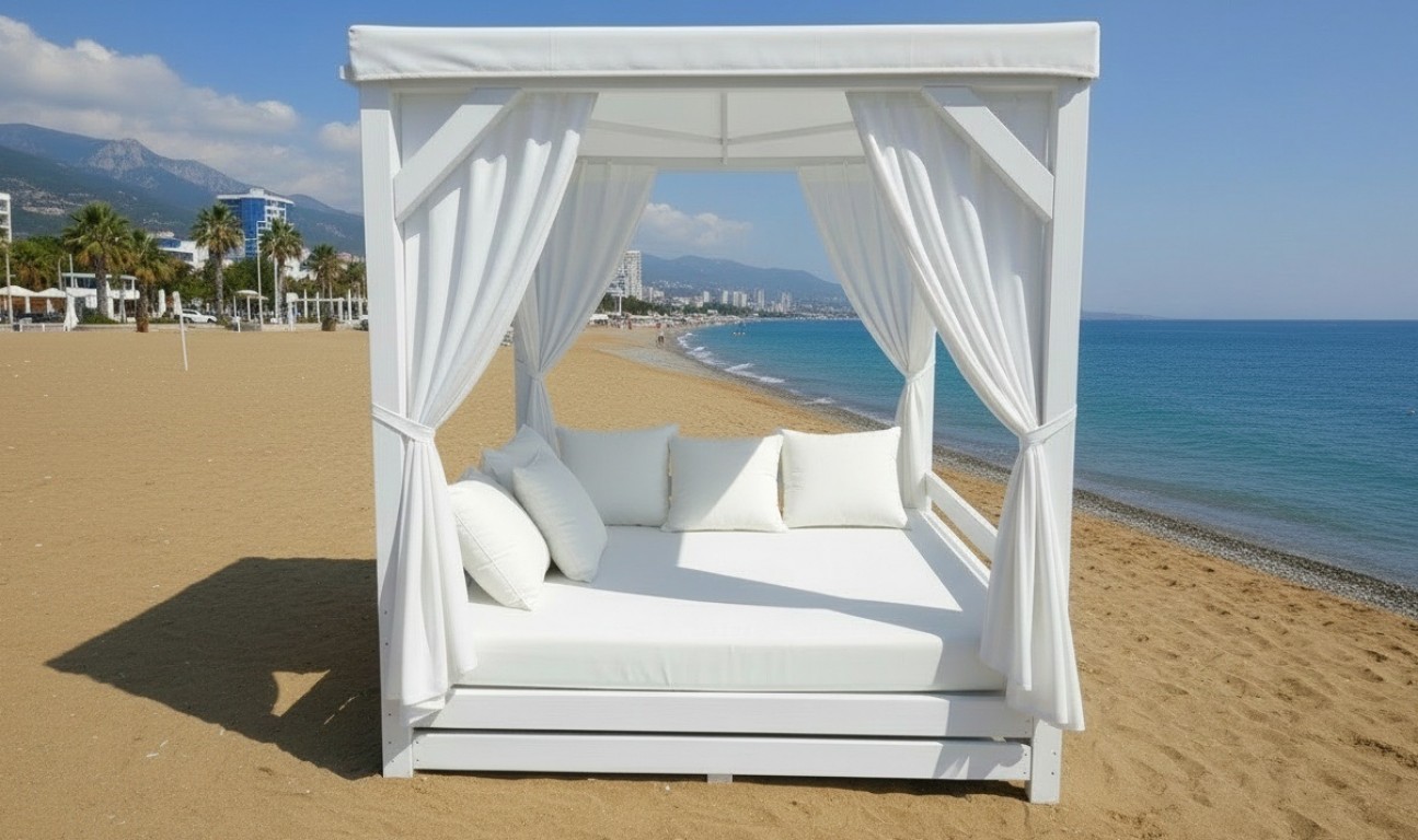 БЕЛАЯ ДЮНА Беседка пляжная, 2080х2080х2230 мм, Россия, Беседка Цена 2026 г.