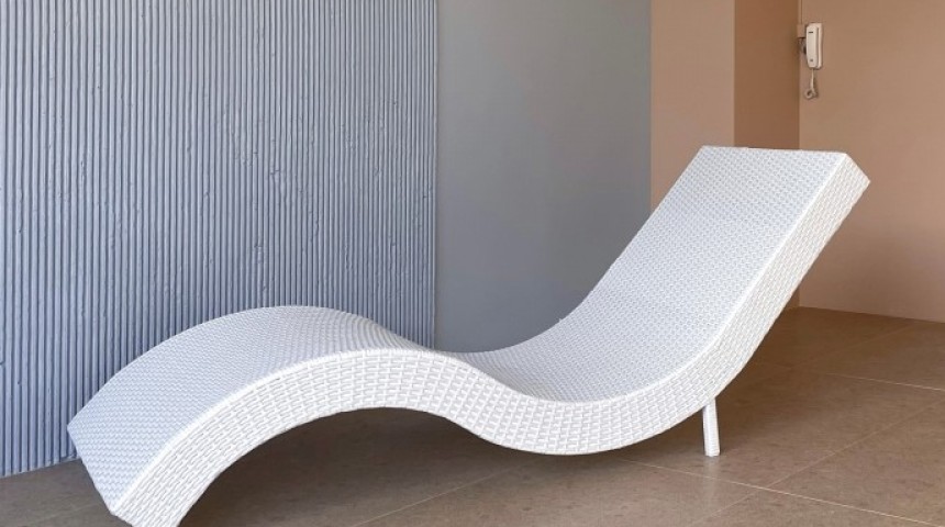 Шезлонг-лежак плетеный КРЫМ 2025 г.