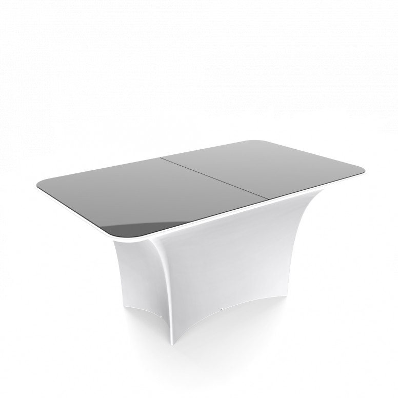 Стол BERKANO Oasis со стеклом Snow White 2025 г.