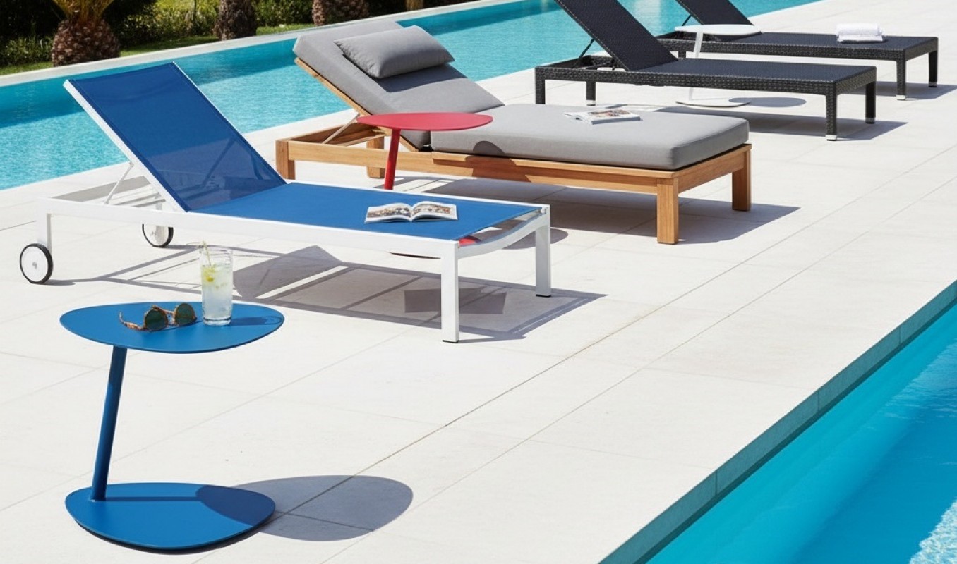 Стол металлический к шезлогу СМ-арт