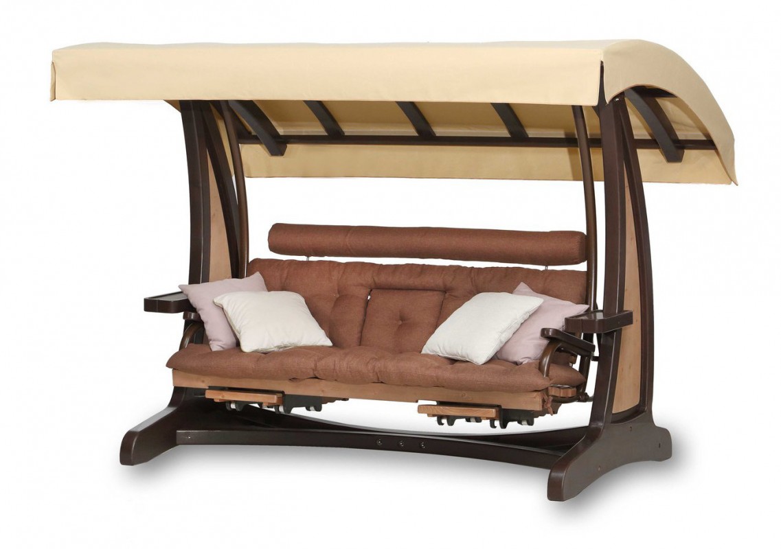 Дачные деревянные качели &quot;Валенсия III&quot; Классик 2025 г.