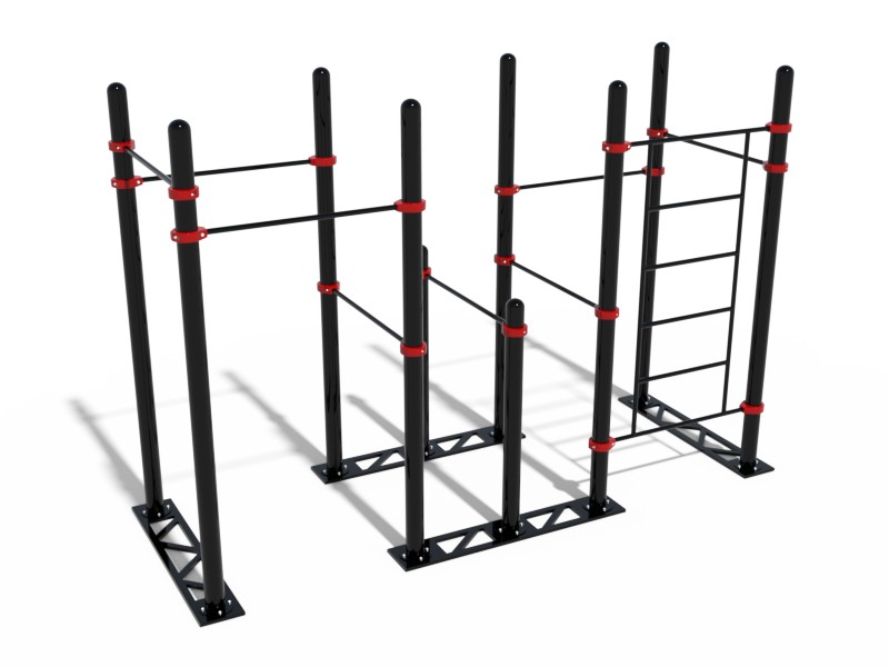 ШВЕДСКАЯ СТЕНКА, 5 ТУРНИКОВ И ДВОЙНЫЕ БРУСЬЯ