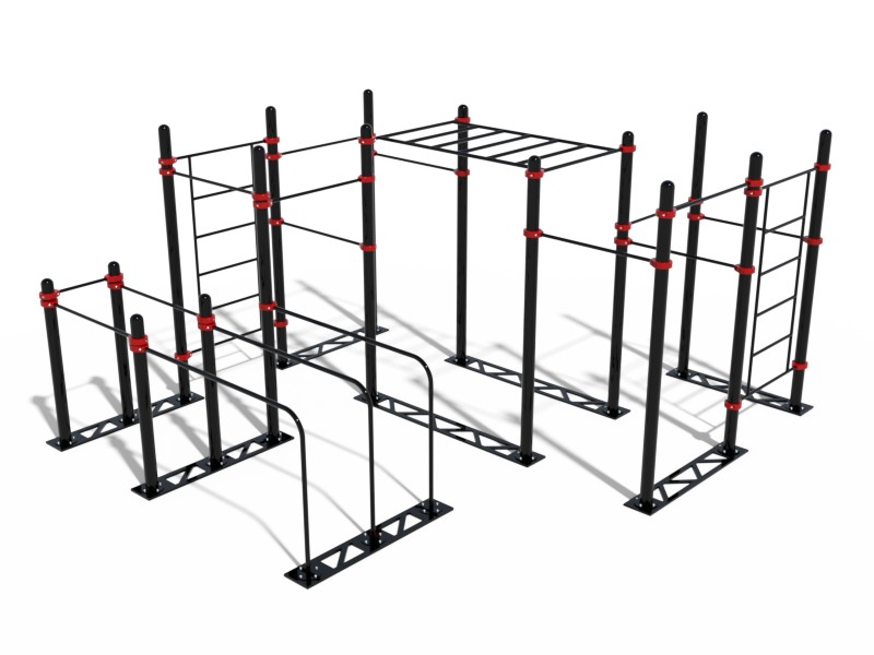 РУКОХОД, 2 ШВЕДСКИХ СТЕНКИ, 10 ТУРНИКОВ, БРУСЬЯ ГНУТЫЕ, БРУСЬЯ СТАНДАРТ КОРОТКИЕ