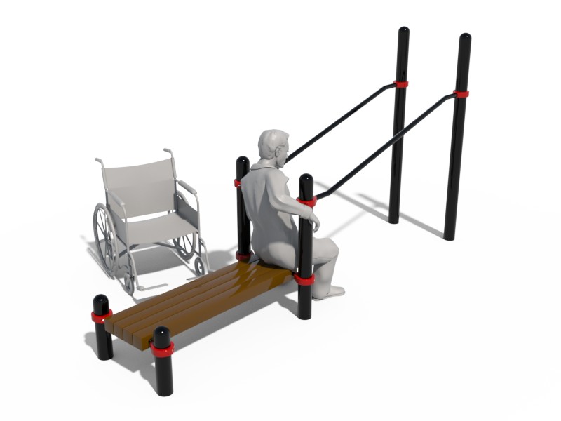 БРУСЬЯ В ПОДЪЕМ СО СКАМЬЕЙ