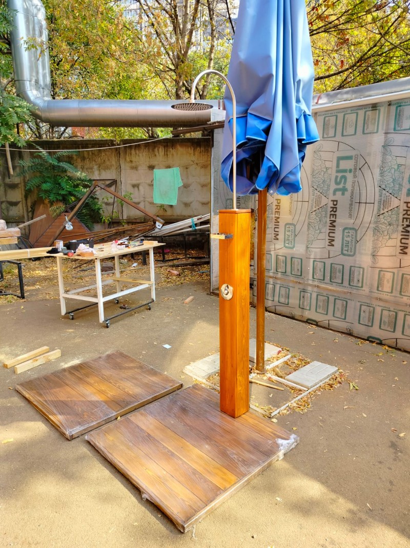 Деревянный уличный душ Helix Rus Цена 2025 г.