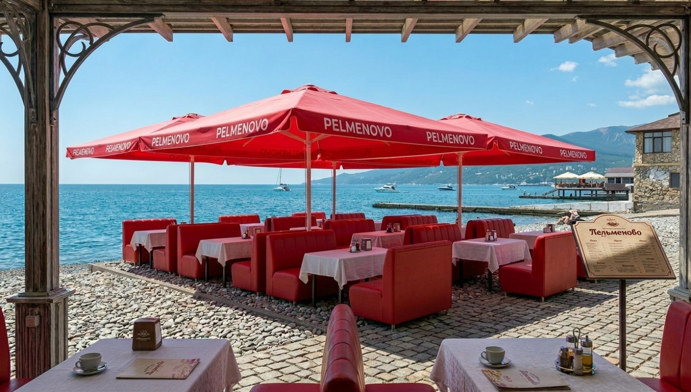 Зонт для кафе телескопический 4х4 м. 2026 г.