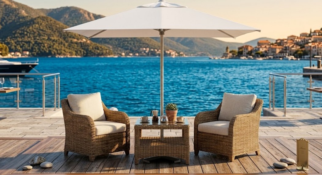 Зонт Чайка. Зонт 2х2 м. с центральной стойкой. 2026 г.