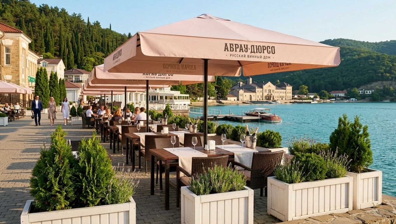 Зонт для кафе телескопический 3х3 м. 2026 г.