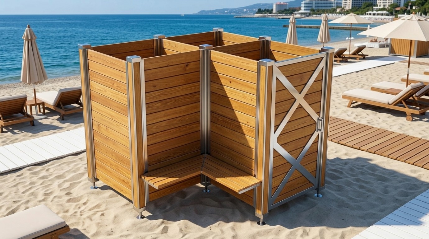 ПЛЯЖНАЯ КАБИНКА ТРЕХМЕСТНАЯ ДЮНА ЭФА 2026 г.