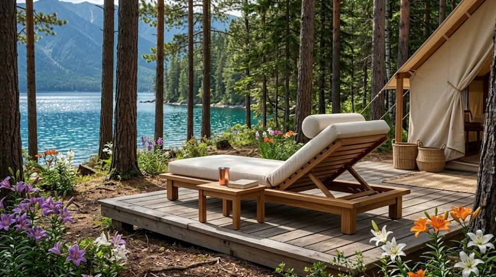 Шезлонг-лежак деревянный ТАЙГА 2026 г.