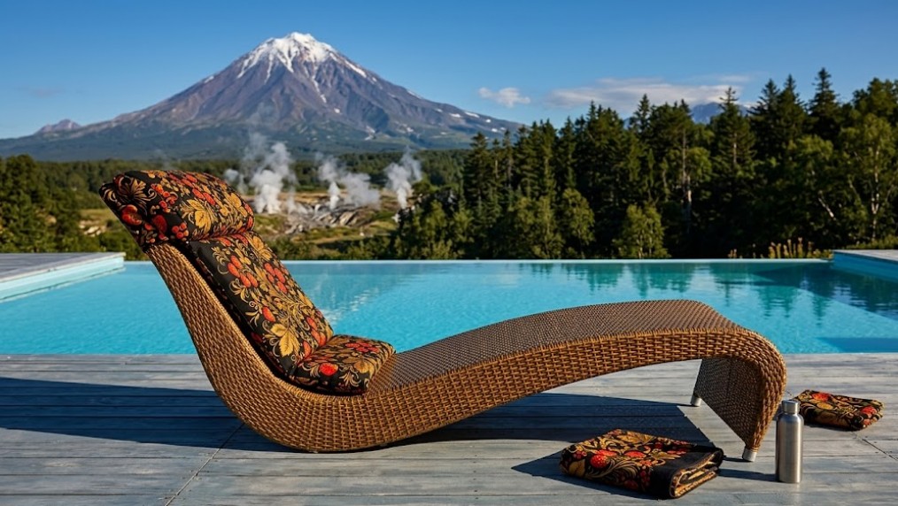 Шезлонг-лежак дизайнерский КАМЧАТКА 2026