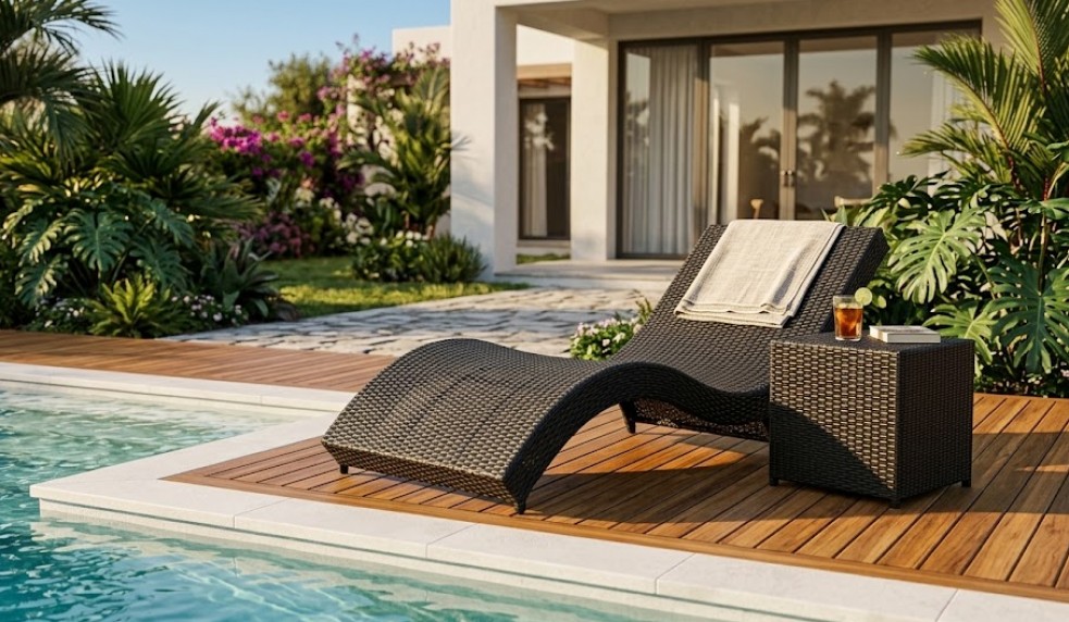 Шезлонг-лежак плетеный КРЫМ 2025 г.