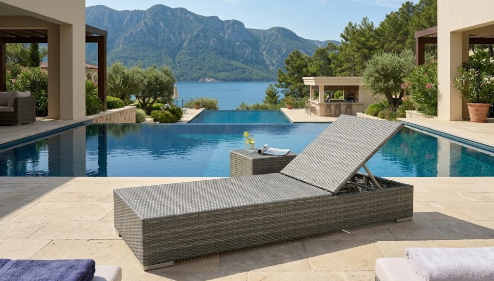 Шезлонг-лежак плетеный АЙОН 2025