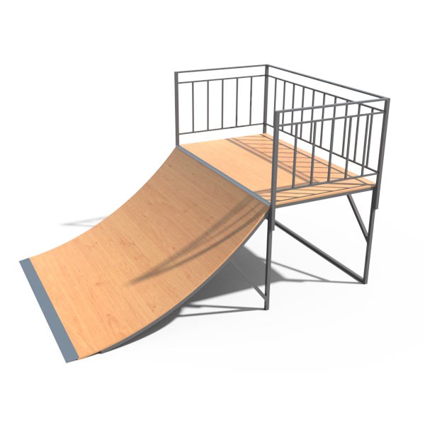 ЭЛЕМЕНТ ДЛЯ СКЕЙТ-ПЛОЩАДКИ 03 QUARTER PIPE
