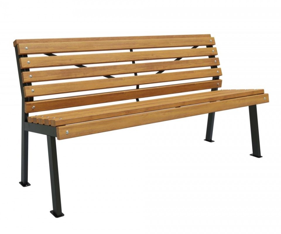 Скамейка стальная Модерн без подлокотников