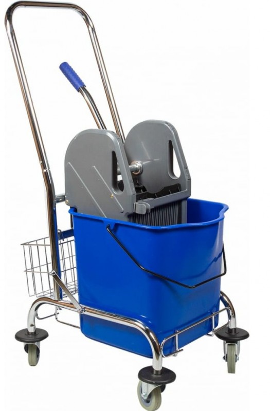 Тележка одноведёрная 1x25л, с отжимом, ручкой и сеткой ТУ 9.2 2025 г.