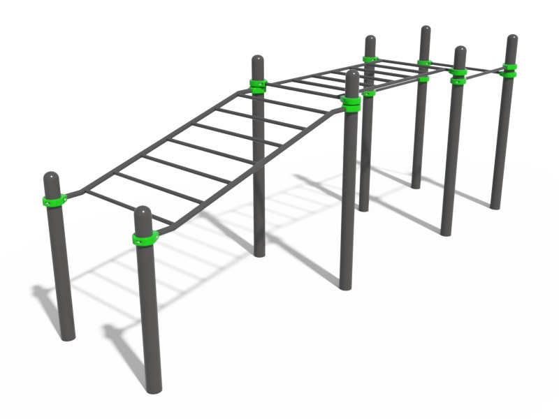 РУКОХОД ДВУХСЕКЦИОННЫЙ С ПОДЪЁМОМ И 3 ТУРНИКА