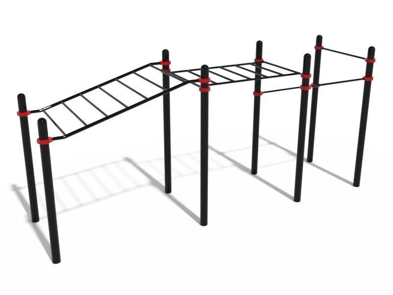 ВОРКАУТ КОМПЛЕКС РУКОХОД В ПОДЪЁМ, РУКОХОД КЛАССИЧЕСКИЙ И 3 ТУРНИКА