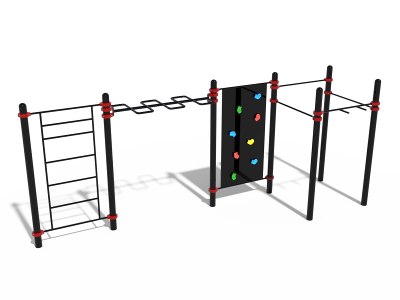 ВОРКАУТ КОМЛЕКС 4 ТУРНИКОВ, СКАЛОДРОМ, РУКОХОД-ЗМЕЕВИК И ШВЕДСКАЯ СТЕНКА