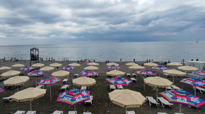 Пляжный зонт Буревестник. Пляжный круглый зонт диаметром 3,0 м (шесть спиц). 2025 г.