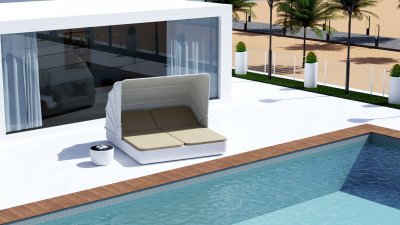 Шезлонг Grace Double Canopy с подушками 2025 г.