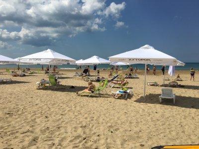 Пляжный зонт квадратный Фрегат. Зонт блочного открывания 3х3 м. с центральной стойкой. 2024 г.