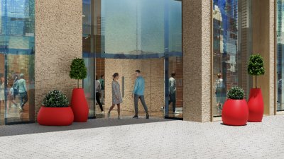 Кашпо BERKANO Bend 80 Snow White 2025 г.