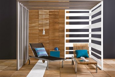 Шезлонг-лежак деревянный Adamas