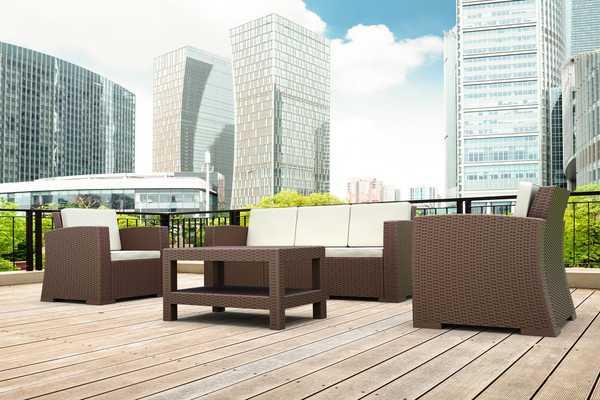 Столик пластиковый плетеный журнальный Monaco Lounge Table