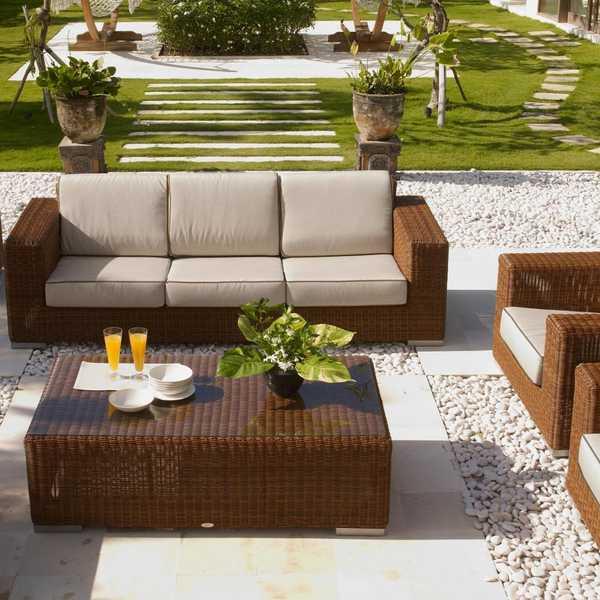 Диван плетеный трехместный Cuatro