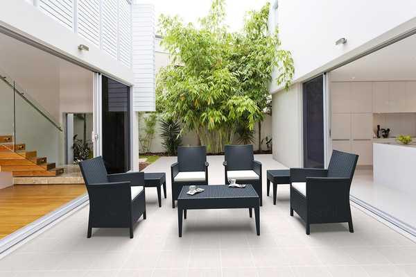 Столик пластиковый плетеный журнальный Miami Lounge Table