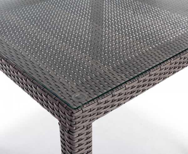 Стол плетеный со стеклом Lancaster