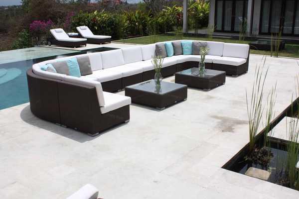 Плетеный левый модуль с подлокотником Pacific