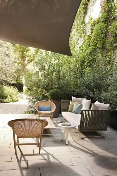 Кресло плетеное с подушкой Basket