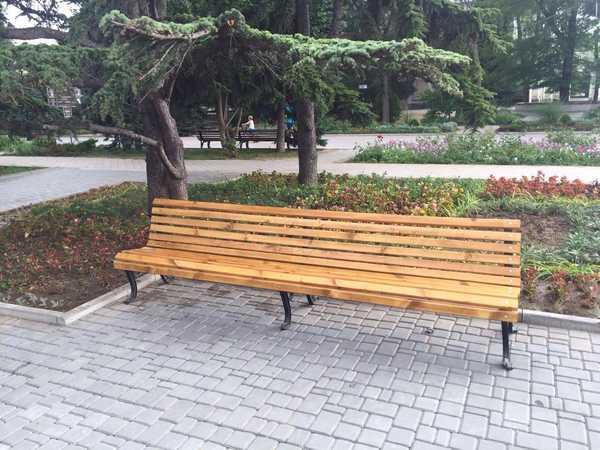 Скамейка садовая Волна