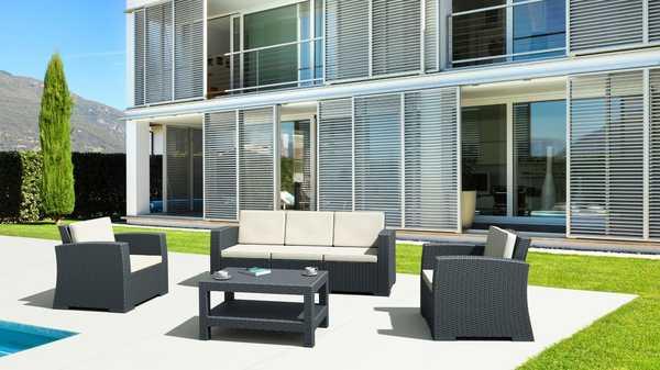 Столик пластиковый плетеный журнальный Monaco Lounge Table