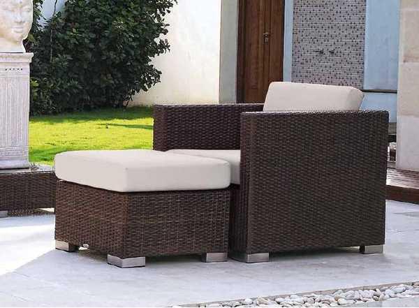 Кресло плетеное мягкое Hudson