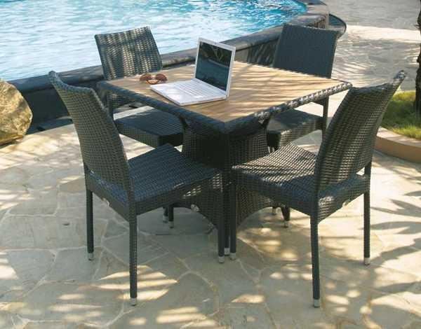 Стол деревянный плетеный Waikiki