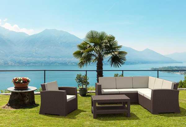 Столик пластиковый плетеный журнальный Monaco Lounge Table