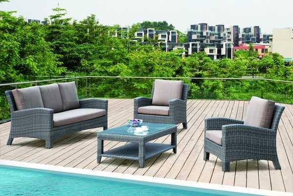 Диван плетеный трехместный Grace