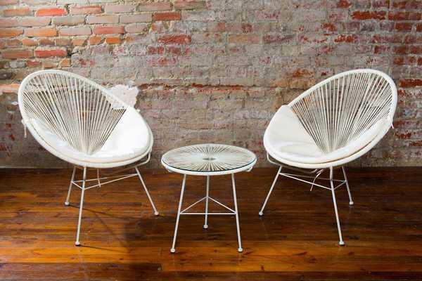 Стол плетеный со стеклом журнальный Acapulco