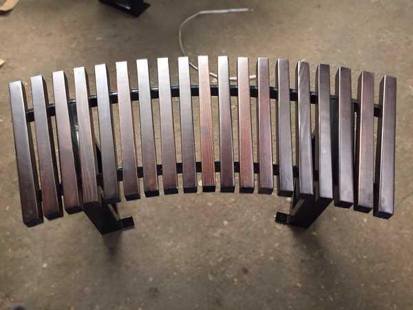 Лавочка деревяння парковая Зигзаг