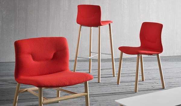 Стул пластиковый с обивкой Slot M L