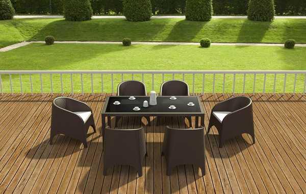 Стол пластиковый плетеный Tahiti