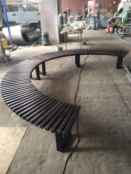 Лавочка деревяння парковая Зигзаг