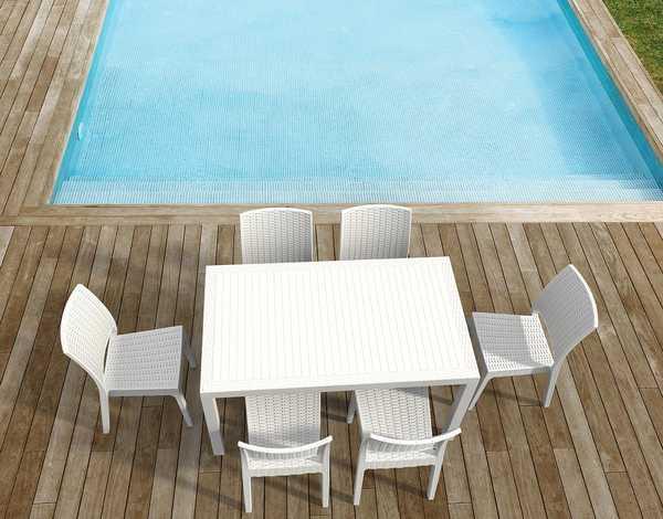 Стол пластиковый плетеный Orlando 140