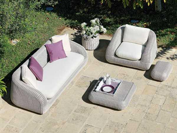 Диван плетеный с подушкой Phorma