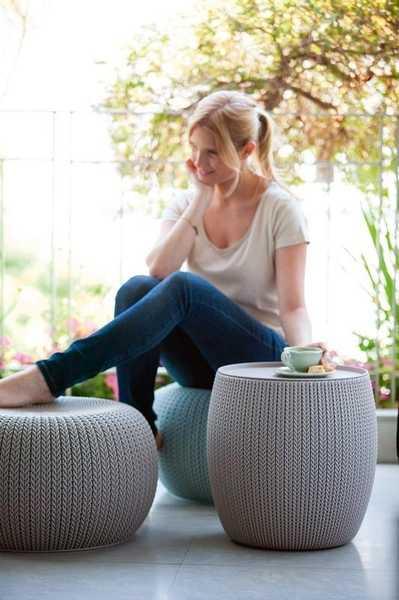 Стол пластиковый плетеный Cozies Knit Table
