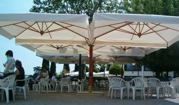 Зонт профессиональный четырехкупольный Wood Poker